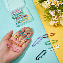18Pcs 9 Colors Spray Printed Iron Brooch Findings&nbsp;IFIN-SC0002-07