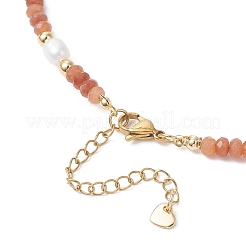 Dyed Natural Malaysia Jade & Natural Cultured Freshwater Pearl Bead Bracelets & Necklaces Sets&nbsp;SJEW-JS01373-03
