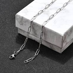 Non-Tarnish 304 Stainless Steel Paperclip Chains&nbsp;NJEW-G340-09P