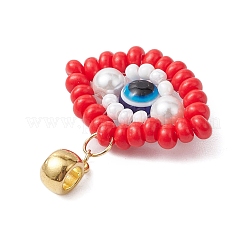 Handmade Glass Seeds European Dangle Charms&nbsp;PALLOY-MZ00349-05
