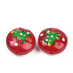 Christmas Handmade Lampwork Enamel Beads&nbsp;LAMP-C020-03G
