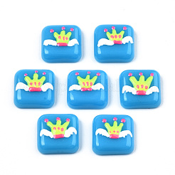 Opaque Resin Enamel Cabochons&nbsp;CRES-N031-032