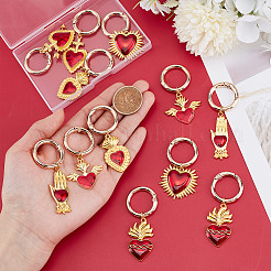 Heart Alloy Enamel Shoe Charms Decorations&nbsp;HJEW-HY00070
