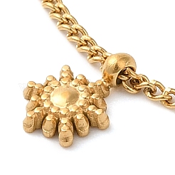 304 Stainless Steel Sun Charm Bracelets for Women&nbsp;BJEW-K237-09G