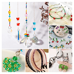 500Pcs 5 Colors Glass Beads Strands&nbsp;EGLA-PH0001-28A