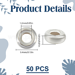 50Pcs 925 Sterling Silver Beads&nbsp;STER-DR0001-26