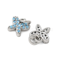 Brass Micro Pave Cubic Zirconia Charms&nbsp;KK-U056-42P