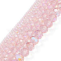 5 Strands 5 Size Transparent Electroplate Glass Beads Strands&nbsp;GLAA-TA0001-96B