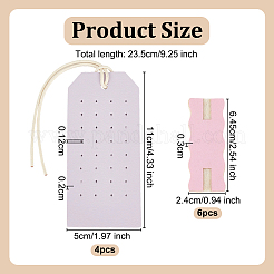 Imitation Leather Earring & Necklace Anti-Winding Display Cards&nbsp;EDIS-OC0001-06