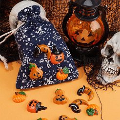 40Pcs 4 Styles Halloween Theme Opaque Resin Cabochons&nbsp;RESI-GF0001-09