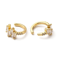 Rack Plating Brass Cubic Zirconia Cuff Earrings&nbsp;EJEW-P226-05G