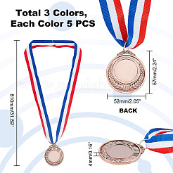 15Pcs 3 Colors Zinc Alloy Commemorative Medals&nbsp;FIND-GA0003-09