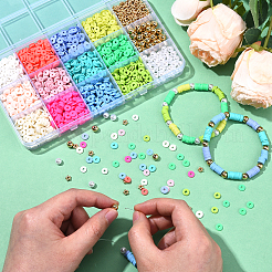 DIY Handmade Polymer Clay & CCB Plastic & Acrylic Beads Jewelry Making Finding Kits&nbsp;DIY-YW0012-44