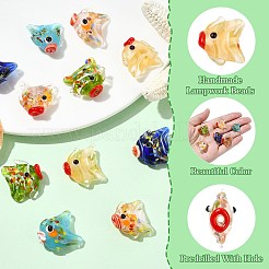12Pcs 6 Colors Handmade Lampwork Beads&nbsp;LAMP-CJ0002-83