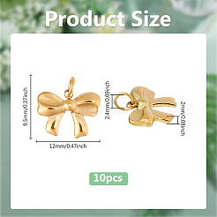 10Pcs 304 Stainless Steel Charms&nbsp;STAS-DC0016-40