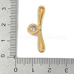 Brass Micro Pave Cubic Zirconia Beads&nbsp;KK-P283-18G