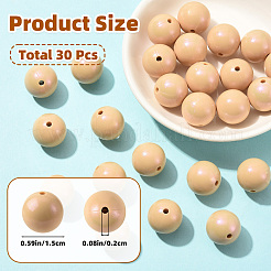 30Pcs Round Silicone Beads&nbsp;SIL-SZ0004-23I