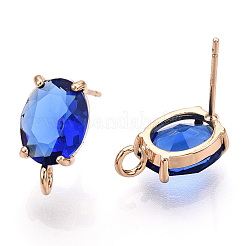 Brass Stud Earring Findings&nbsp;KK-S364-163