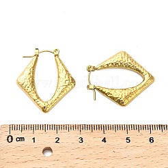304 Stainless Steel Rhombus Hoop Earrings&nbsp;EJEW-Q040-03G