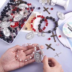 DIY Rosary Bead Necklace Bracelet Making Kit&nbsp;DIY-SZ0009-59