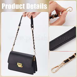 3Pcs 3 Style Plastic Imitation Pearl Beaded/PU Leather Bag Straps&nbsp;DIY-WR0003-16