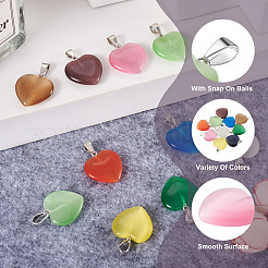 20Pcs 10 Colors Cat Eye Pendants&nbsp;G-CW0001-10