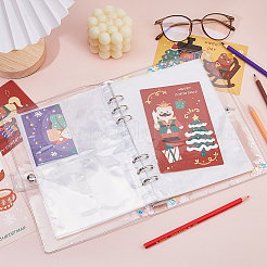 1Pc Rectangle Clear PVC 6-Ring Mini Binders&nbsp;AJEW-FH0006-68