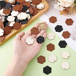 240Pcs 3 Colors Wood Pendants&nbsp;WOOD-PH0003-70