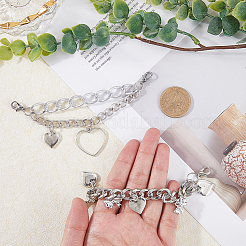 2Pcs 2 Styles Alloy & Iron Shoe Chain Straps&nbsp;DIY-GF0010-71