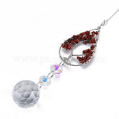 Natural Red Jasper Big Pendants&nbsp;G-N333-010B