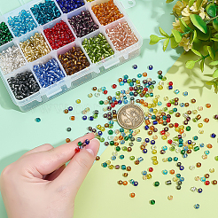Glass Seed Beads&nbsp;SEED-PH0012-11-4mm-WH