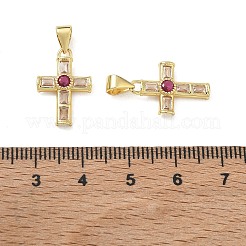 Brass Pave Cubic Zirconia Pendants&nbsp;CU-CBAD360-05G-03