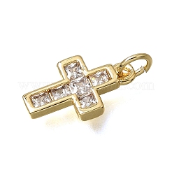 Brass Pave Cubic Zirconia Pendants&nbsp;CU-CBA637A-04G-B