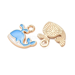 Alloy Enamel Sea Animal Pendants&nbsp;FIND-K030-08G