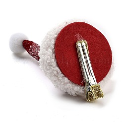 Christmas Hat Polyester Alligator Hair Clips for Women Girl&nbsp;AJEW-M012-02B