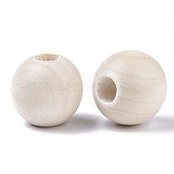 Unfinished Natural Wood Beads&nbsp;WOOD-Q041-04C