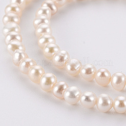 Natural Cultured Freshwater Pearl Beads Strands&nbsp;PEAR-R063-07A