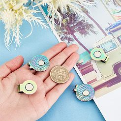 4Pcs 2 Style Rainbow Color Zinc Alloy Golf Ball Markers&nbsp;AJEW-OC0003-36