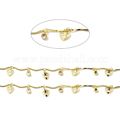 Handmade Eco-friendly Brass Curved Bar Link Chain&nbsp;CHC-E023-30G