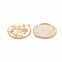 Brass Micro Pave Clear Cubic Zirconia Pendants&nbsp;LS-KK-S364-197
