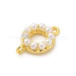 Rack Plating Brass Clear Cubic Zirconia Connector Charms&nbsp;KK-S396-06A