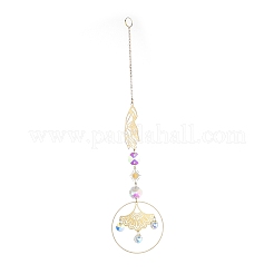 Brass Big Pendant Decorations&nbsp;HJEW-M005-01G-04