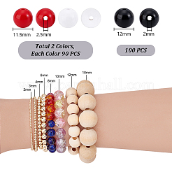 3 Styles Opaque Acrylic Beads&nbsp;OACR-PH0004-49