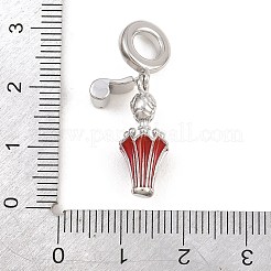 Brass Enamel European Dangle Charms&nbsp;KK-CBA6818-14P