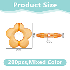 200Pcs Transparent Acrylic Bead Frame&nbsp;TACR-DC0001-14