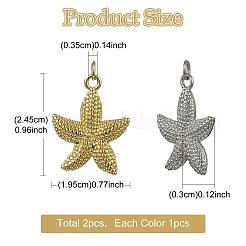 2Pcs 2 Colors Brass Pendants&nbsp;KK-YW0003-84