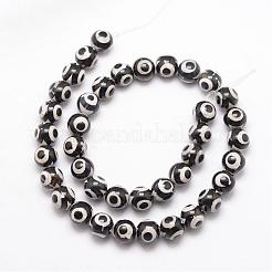 Tibetan Style 3-Eye dZi Beads&nbsp;G-K166-01-10mm-L1-01
