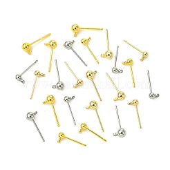 24Pcs 6 Sstyles Rack Plating Brass Stud Earring Settings&nbsp;KK-FS0001-41