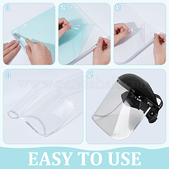 6Pcs PET Helmet Safety Face Guard with Aluminum Edging&nbsp;AJEW-WR0003-16