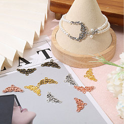 100Pcs 5 Colors Tibetan Style Alloy Chandelier Component Links&nbsp;FIND-CA0009-80